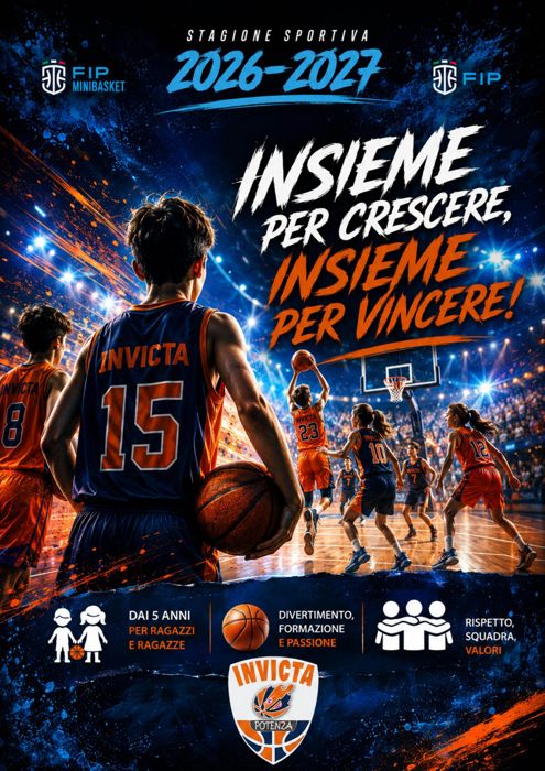 Copertina ufficiale del depliant INVICTA stagione 2026-2027